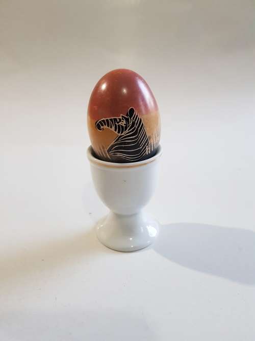 Stone Egg, Polished Stone With Carving, Quartz Crystal, Healing