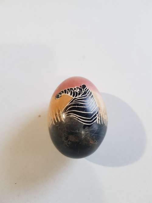 Stone Egg, Polished Stone With Carving, Quartz Crystal, Healing