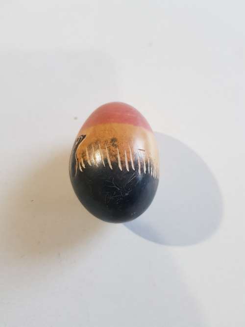 Stone Egg, Polished Stone With Carving, Quartz Crystal, Healing