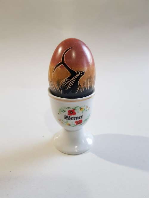 Stone Egg, Polished Stone With Carving, Quartz Crystal, Healing