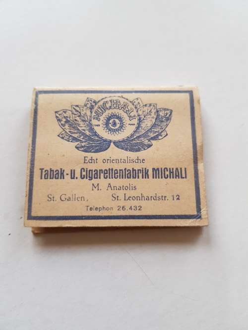 Vintage Tabak-u-Cigarettenfabriek Michali Matchbook