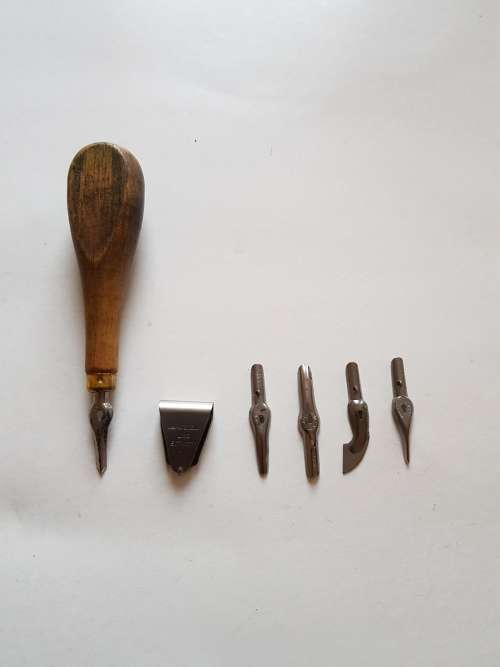 Vintage William Mitchell Lino Cutters with Holder, No. 454