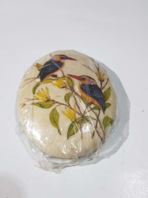 Chalkware Wall Plaque, Pair of Birds