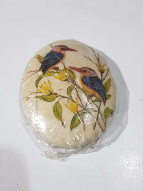 Chalkware Wall Plaque, Pair of Birds
