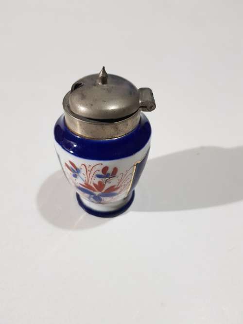 Porcelain Jug with Pewter Lid