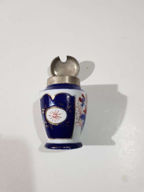 Porcelain Jug with Pewter Lid