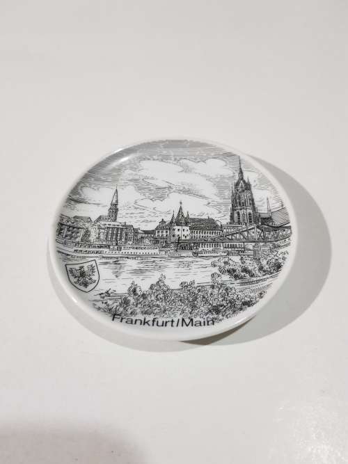 Mini Porcelain Plate, Frankfurt/Main, K+T, Bavaria, Germany