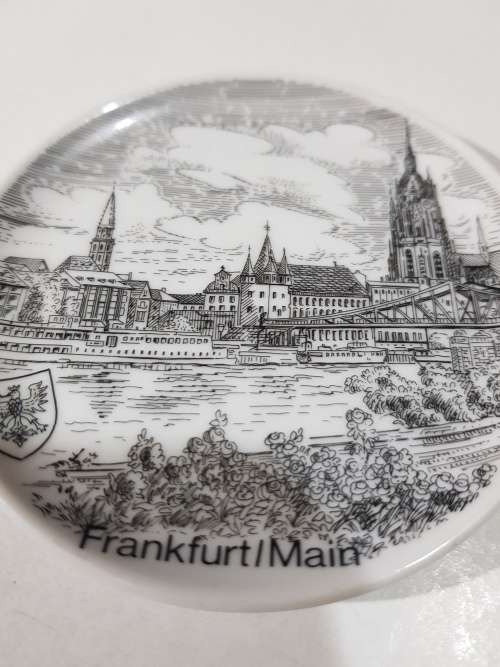 Mini Porcelain Plate, Frankfurt/Main, K+T, Bavaria, Germany