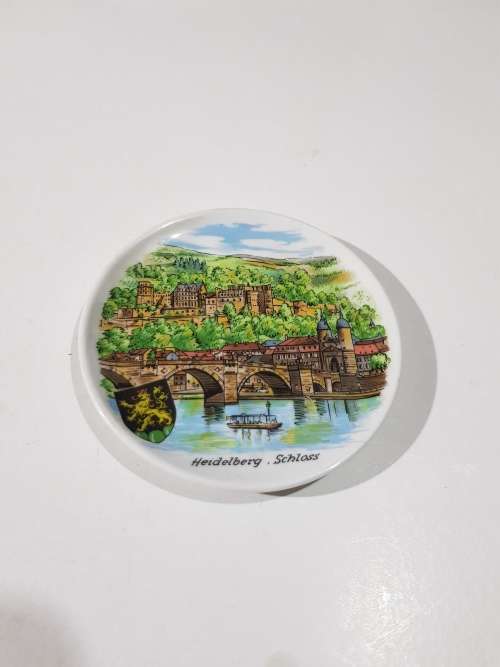 Mini Porcelain Plate, Heidelburg, Schloss, K+T, Germany