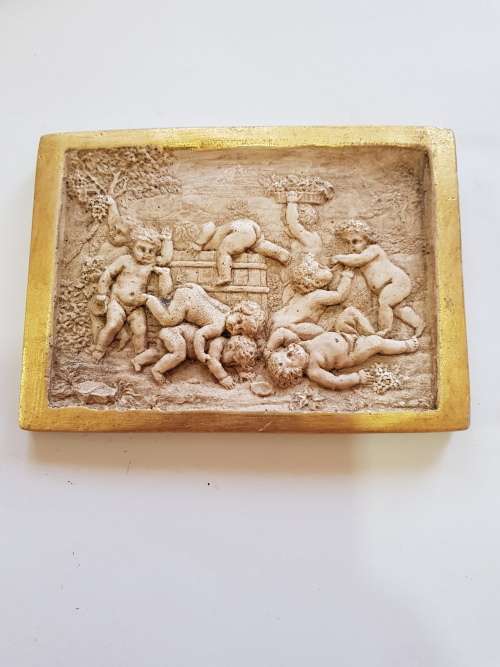 Ceramic Wallplate, Made in Italy, Gypsea Gubbio, 3D