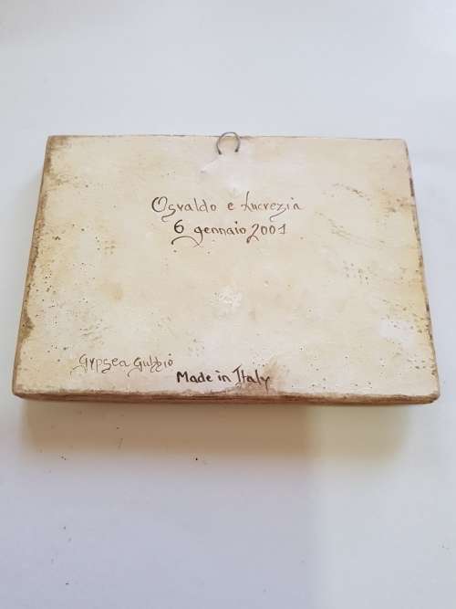 Ceramic Wallplate, Made in Italy, Gypsea Gubbio, 3D