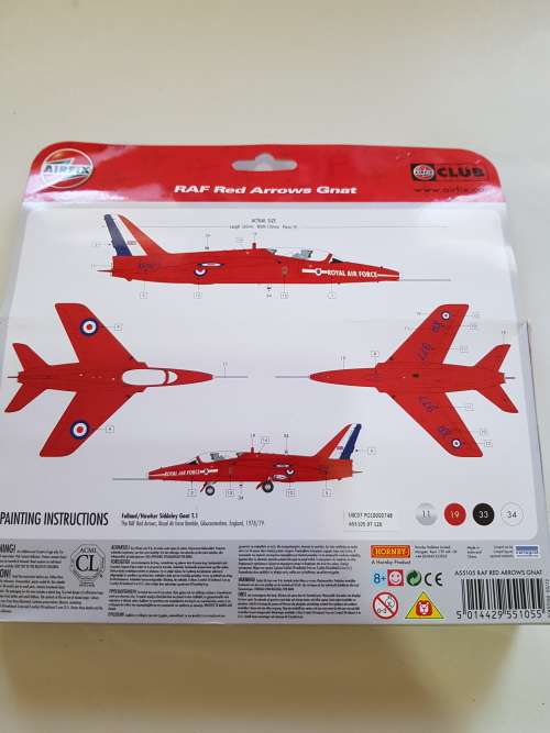 Airfix, RAF Red Arrows Gnat, 1:72, A55105