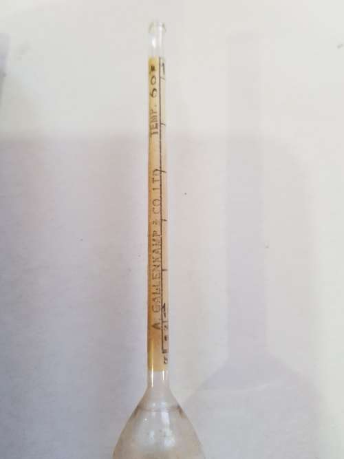Vintage Hydrometer, Specific Gravity Hydrometer, 1350 - 1400, A. Gallenkamp & Co. Ltd, England