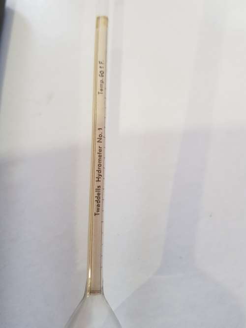 Vintage Hydrometer, Specific Gravity Hydrometer, Twaddells No. 1, 0 - 24