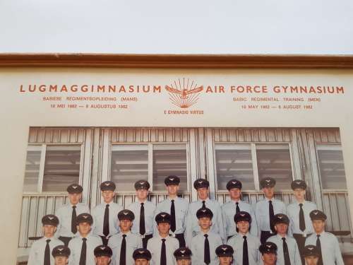 Air Force Gymnasium Framed Photo, Basic Regiment Training, 1982