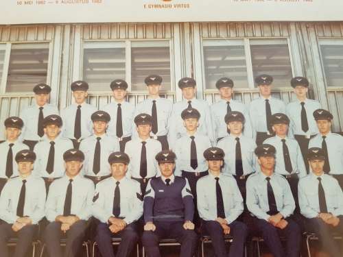 Air Force Gymnasium Framed Photo, Basic Regiment Training, 1982