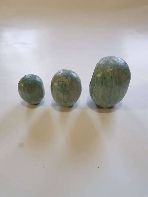 Trio of Wooden Owls