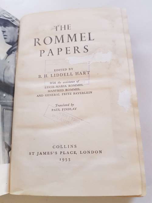 The Rommel Papers, Edited by B.H. Liddell Hart, 1953