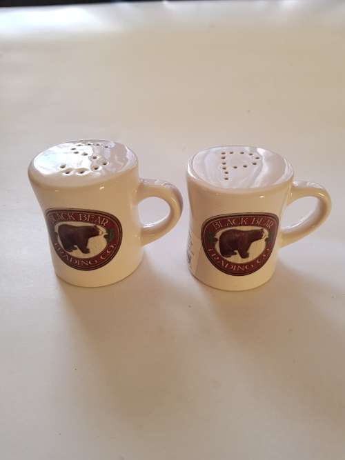 Porcelain Salt & Pepper Shakers, Black Bear Trading