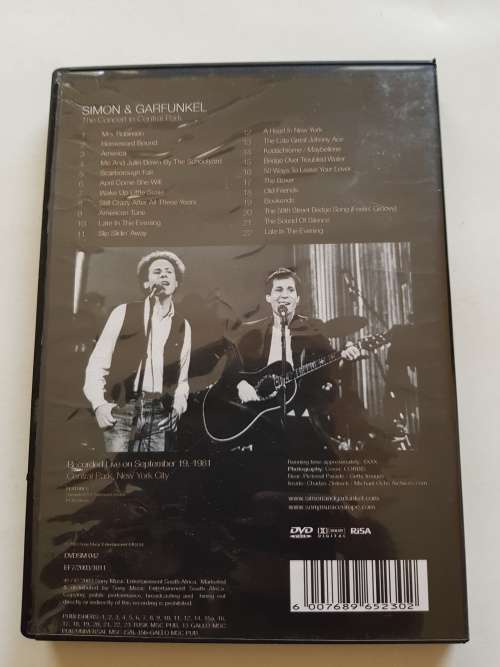 Simon & Garfunkel, The Concert in Central Park, DVD