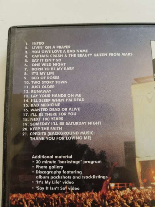 Bon Jovi, The Crush Tour, Live from London, DVD