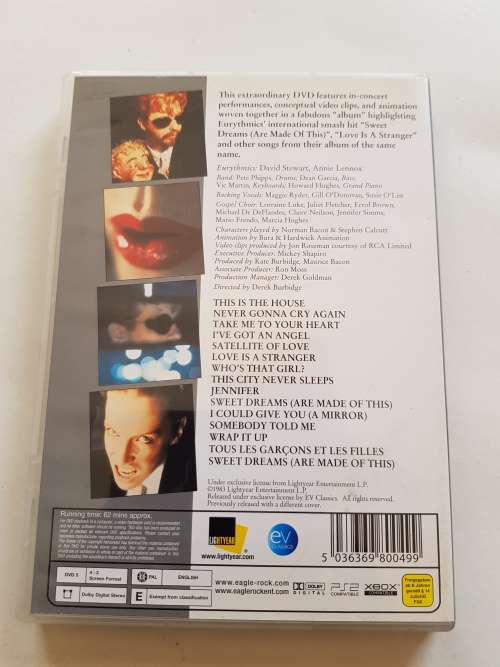 Eurythmics, Sweet Dreams, The Video Album, DVD