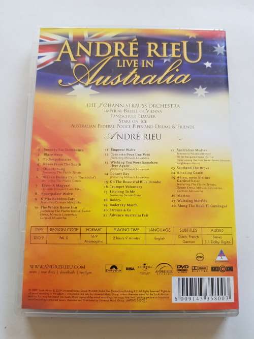 Andre Rieu Live in Australia, World Stadium Tour, DVD