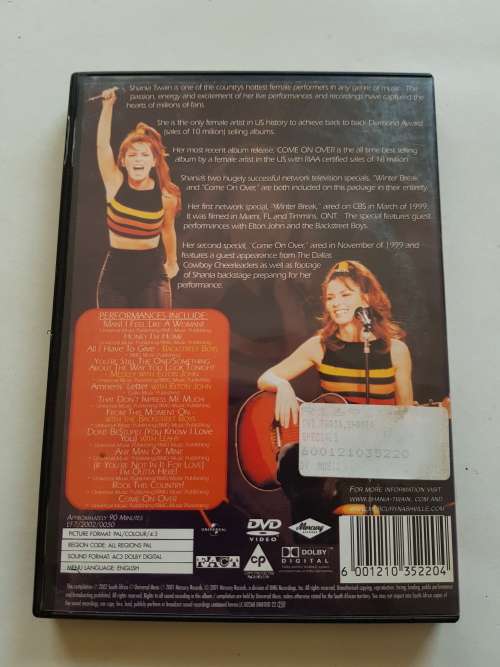 Shania Twain, The Specials, DVD