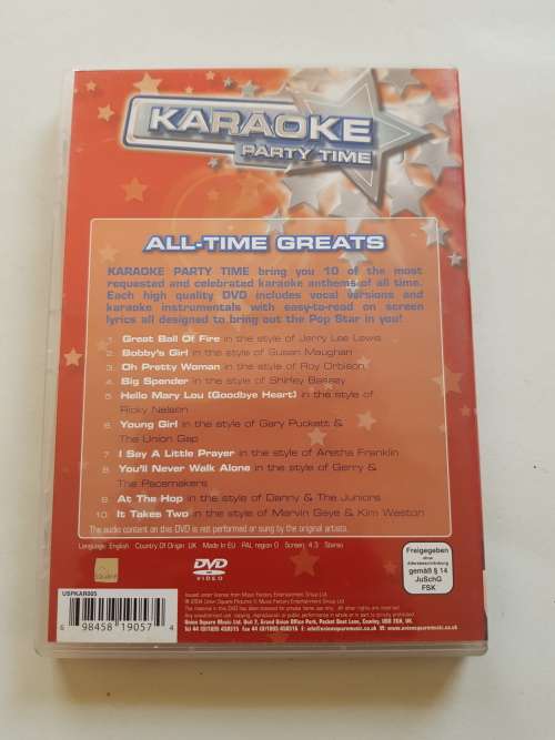 Karaoke Party Time, All Time Greats, DVD