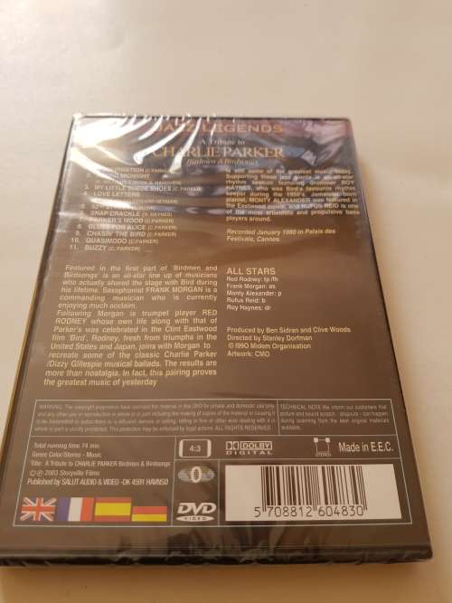 Jazz Legends, A Tribute to Charlie Parker Vol. 1, DVD