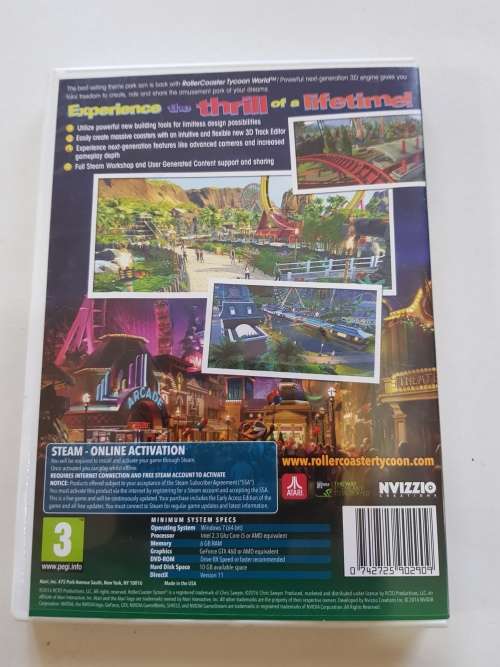 Roller Coaster Tycoon World, PC DVD