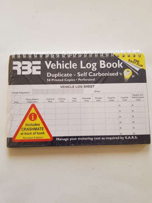 Vehicle Log Book, RBE, Duplicate - Self Carbonised