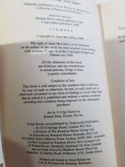 Anne McCaffrey, Pegasus in Space