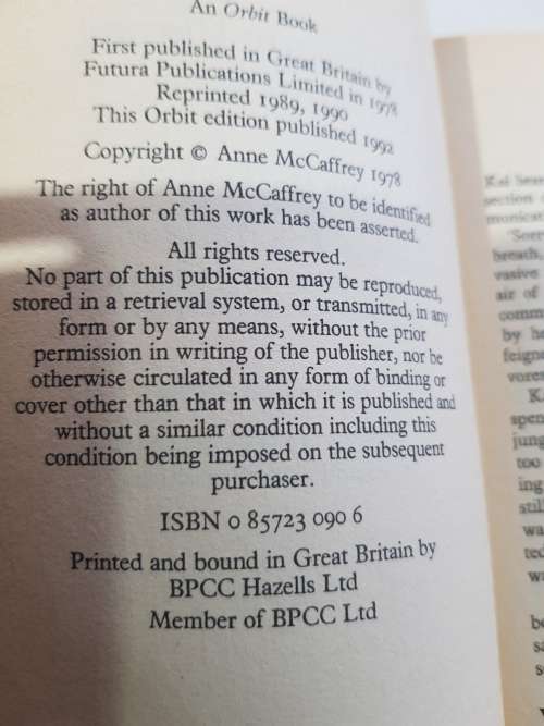 Anne McCaffrey, Dinosaur Planet