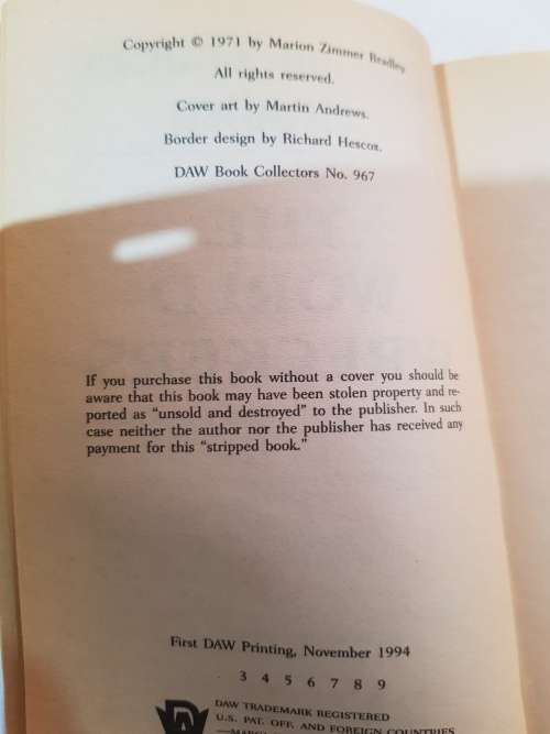 Marion Zimmer Bradley, The World Wreckers