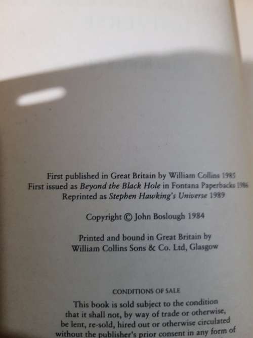 John Boslough, Stephen Hawking's Universe