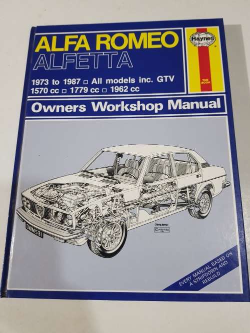 Alfa Romeo Alfetta 1973-1987, Workshop Manual, Haynes