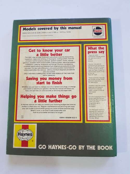 BMW 525, 528, 528i, 1973-1979 Workshop Manual, Haynes