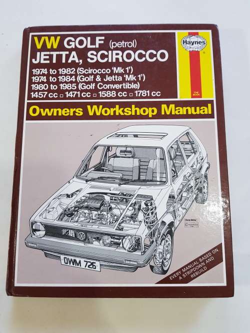 VW Golf, Jetta, Scirocco, 1974-1985 Workshop Manual, Haynes