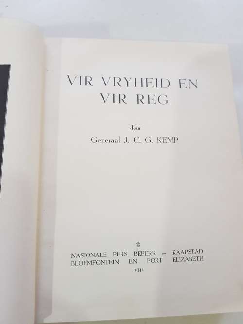 Vir Vryheid en Vir Reg deur Generaal Kemp