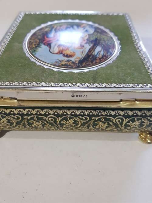 Vintage Tin Jewellery Box