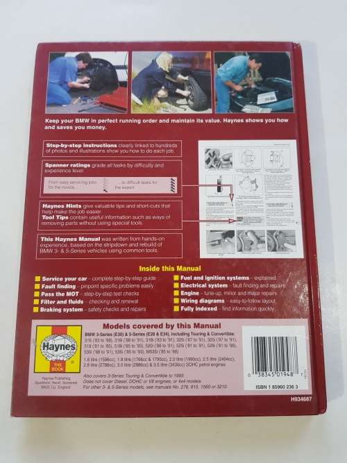BMW 3 and 5 Series, 1981-1993 Workshop Manual, Haynes