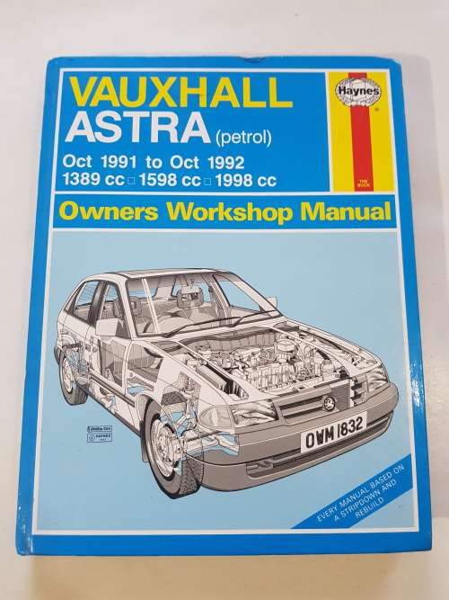 Vauxhall Astra, 1991-1992 Workshop Manual, Haynes