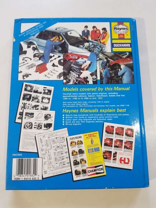 Vauxhall Astra, 1991-1992 Workshop Manual, Haynes