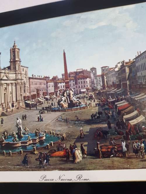 Vintage Table Place Mat, Piaxxa Navona, Rome