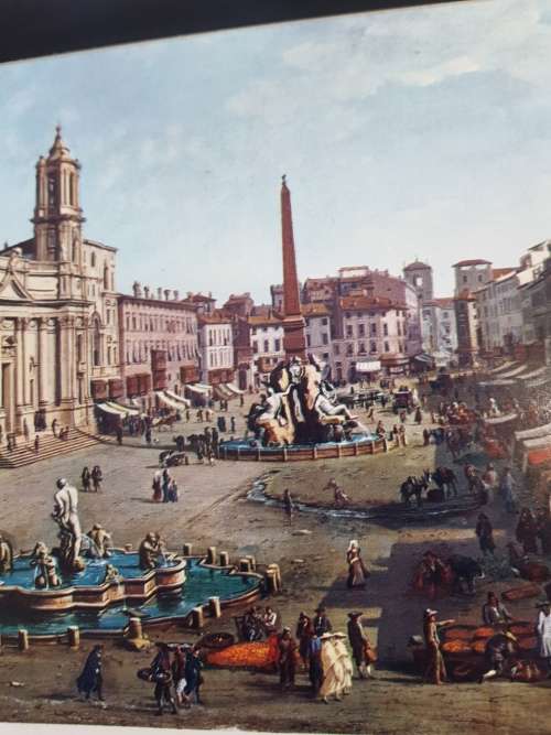 Vintage Table Place Mat, Piaxxa Navona, Rome