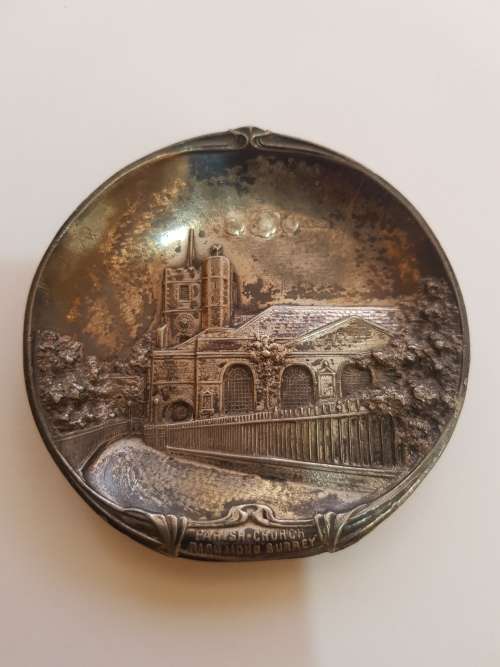 Small Metal Tray, Parish Church, Richmond Surrey