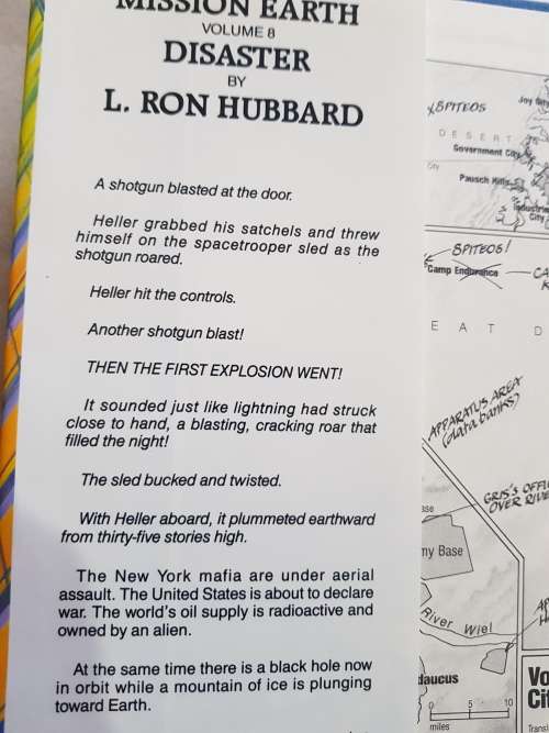 Disaster, Mission Earth Vol. 8 by L. Ron Hubbard, 1st UK Edition, 1987, Hardcover