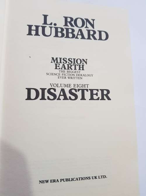 Disaster, Mission Earth Vol. 8 by L. Ron Hubbard, 1st UK Edition, 1987, Hardcover