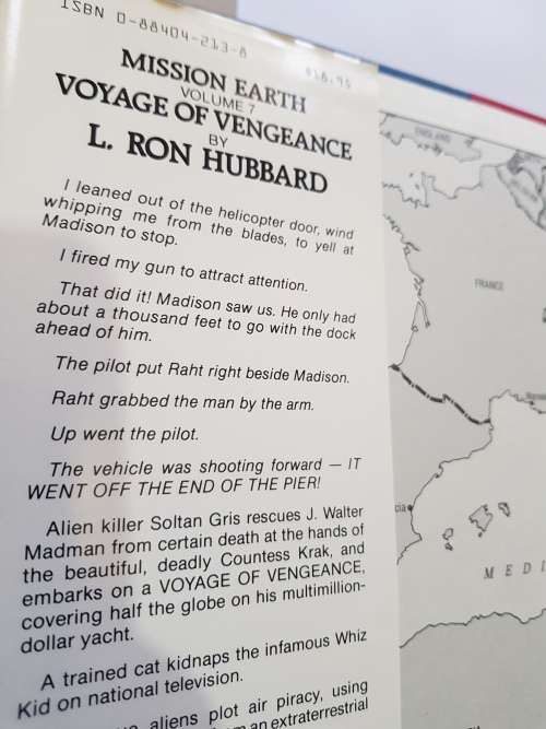 Voyage of Vengeance, Mission Earth Vol. 7 by L. Ron Hubbard, First Edition, Hardcover, 1987